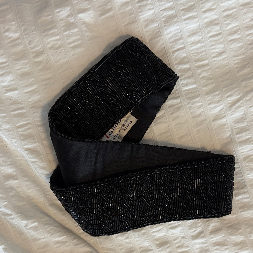 Elegant Black Beaded belt